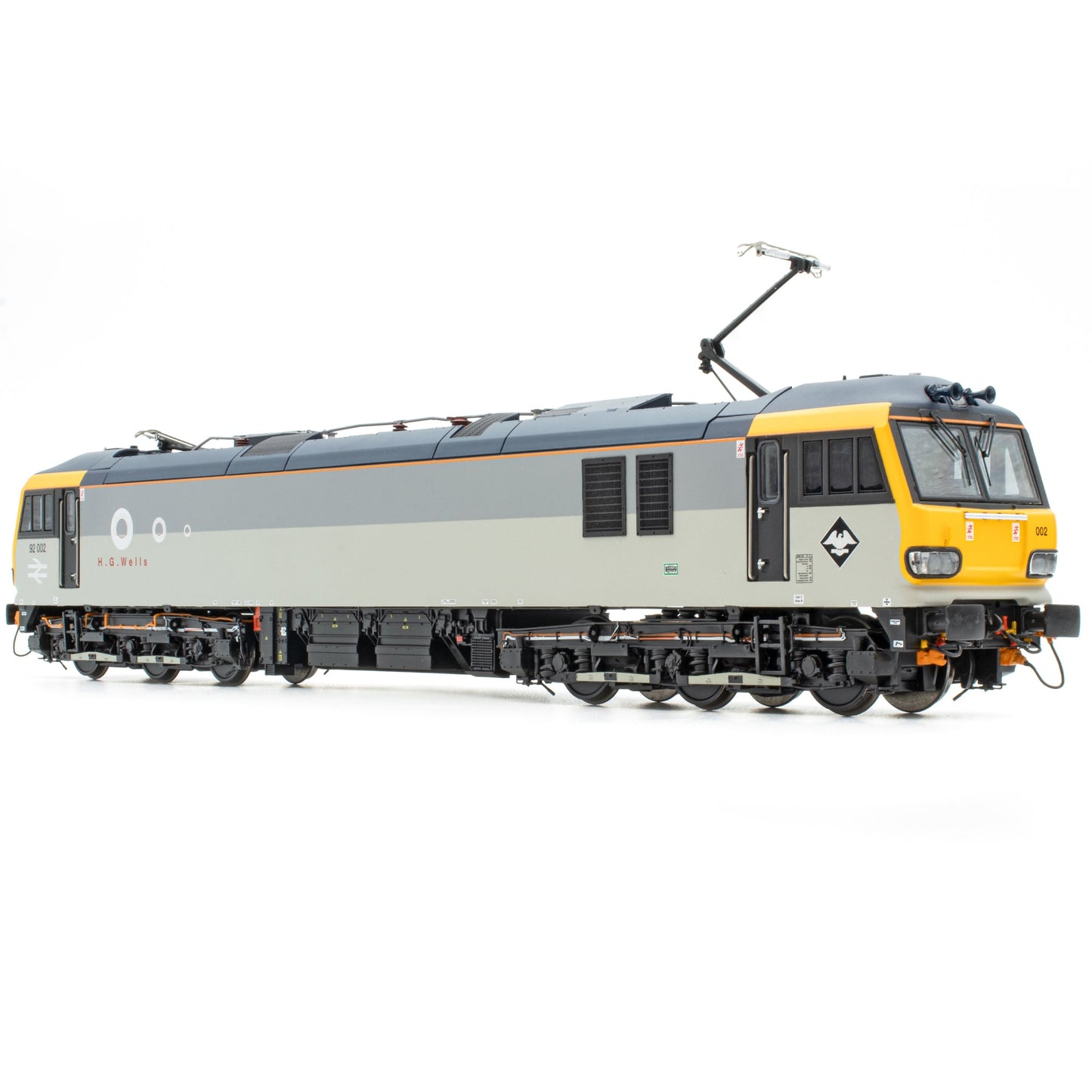 BR Class 92 - Railfreight Grey - 92002 'H. G. Wells' - DCC Silent