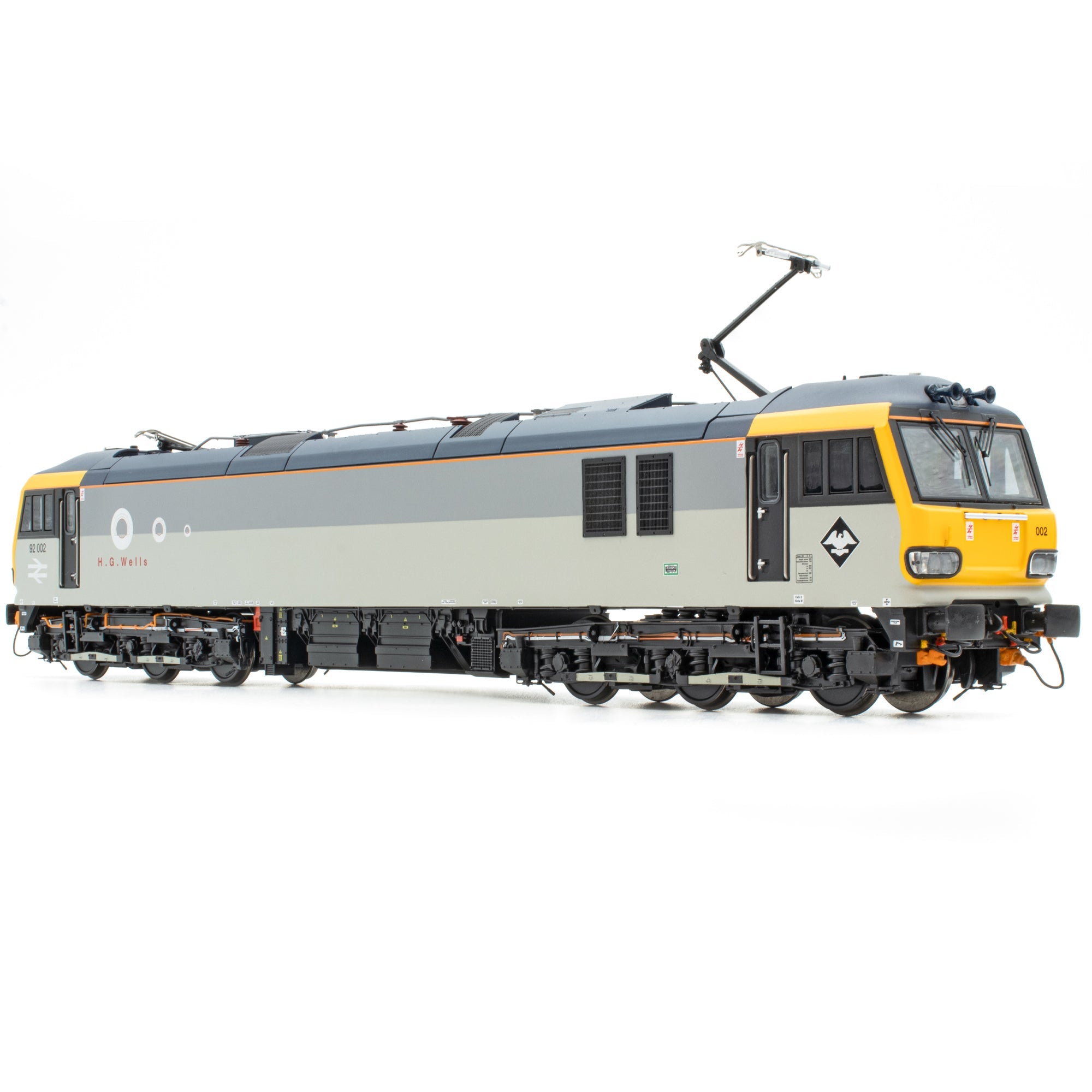 BR Class 92 - Railfreight Grey - 92002 'H. G. Wells' - DCC Silent