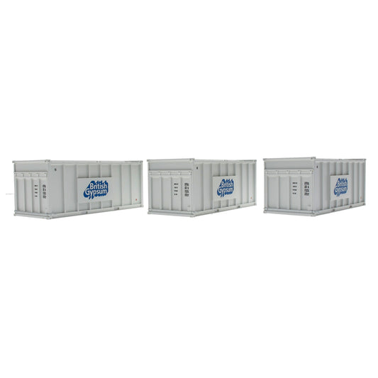 Pack of 3 Gypsum 20' Containers - White Containers