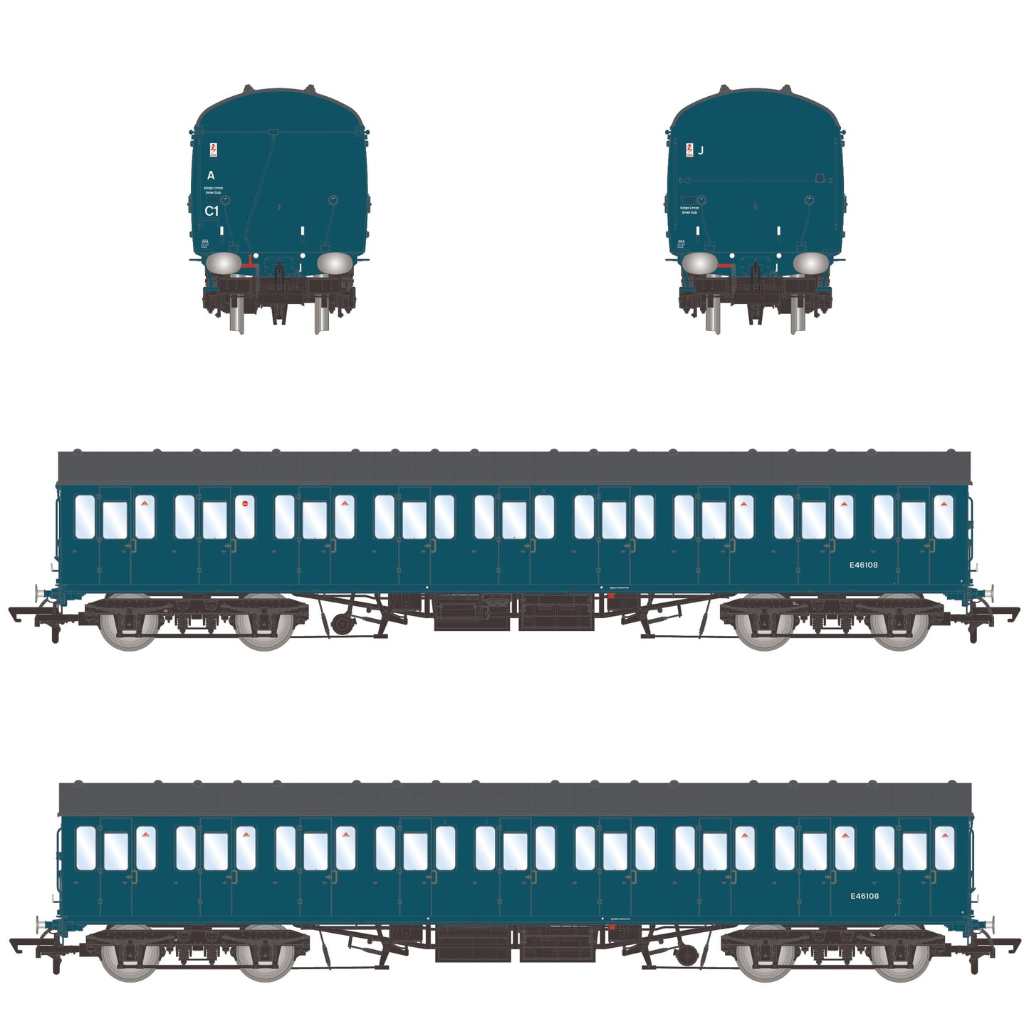 BR Mk1 57' Non-Gangway Coach - S - E46108