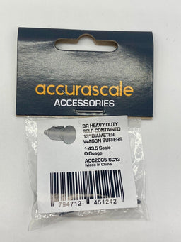 BR Heavy Duty/Self-Contained 13" Diameter Wagon Buffers in O Scale