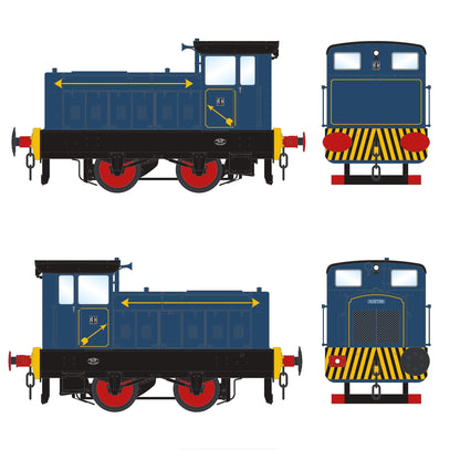 408496/1957 - NEI-Clark Chapman - Lined Blue, with Arrows - DCC Sound Fitted