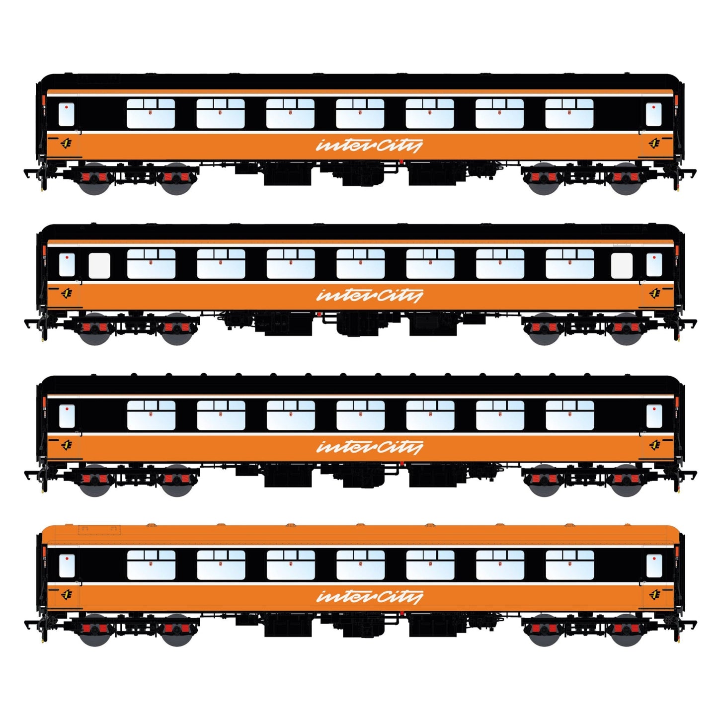 CIE/IR Mk.2b/c Passenger Coach - IR Orange - 4 Coach Pack D