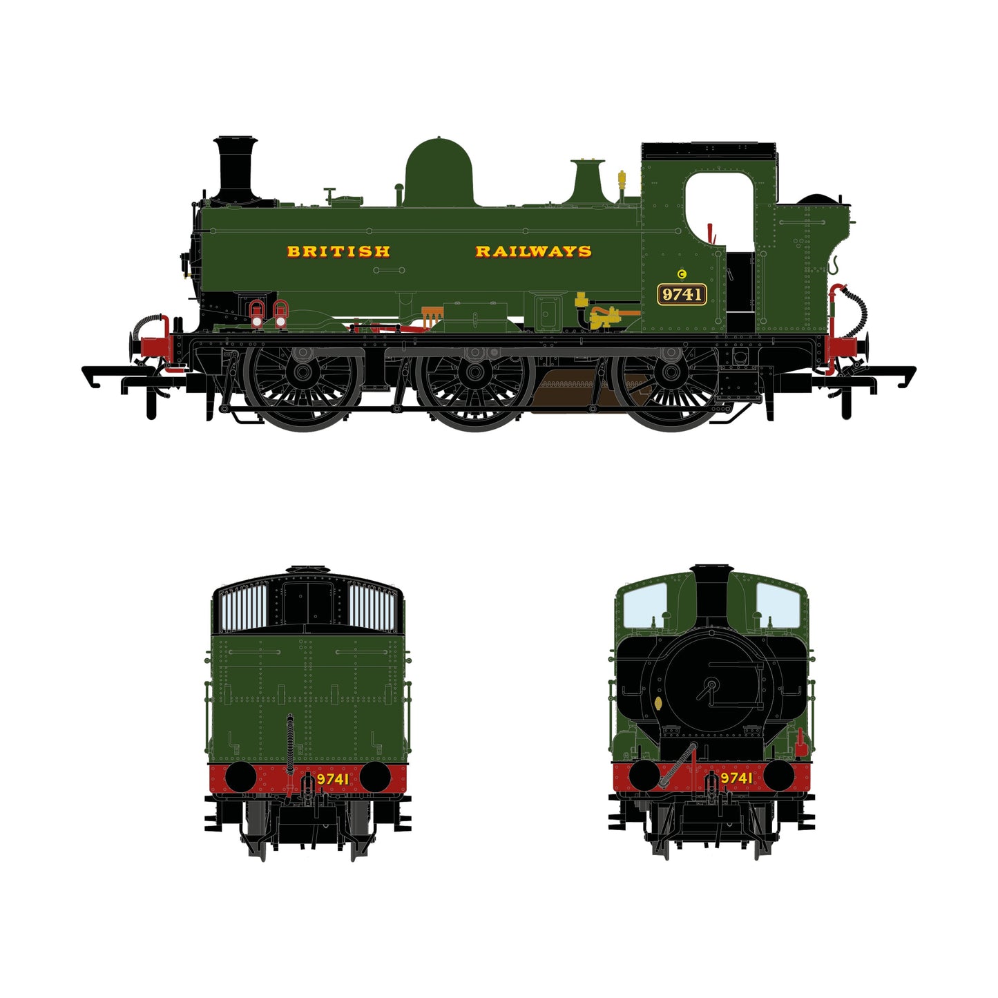 8750 Class  - 9741 - British Railways Green - DCC Sound Fitted